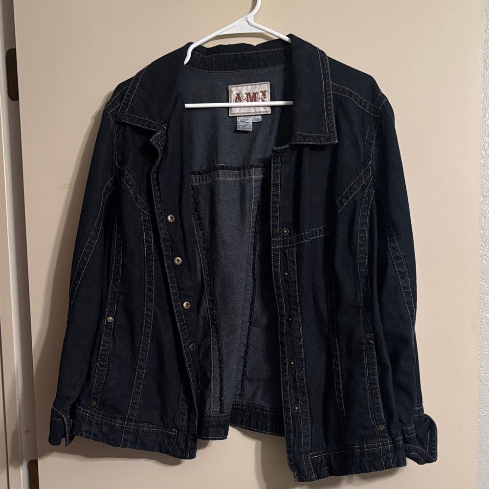 Ami Midnight Blue Jean Jacket